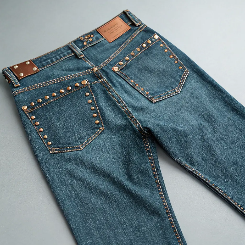 High-Waisted Denim Jeans